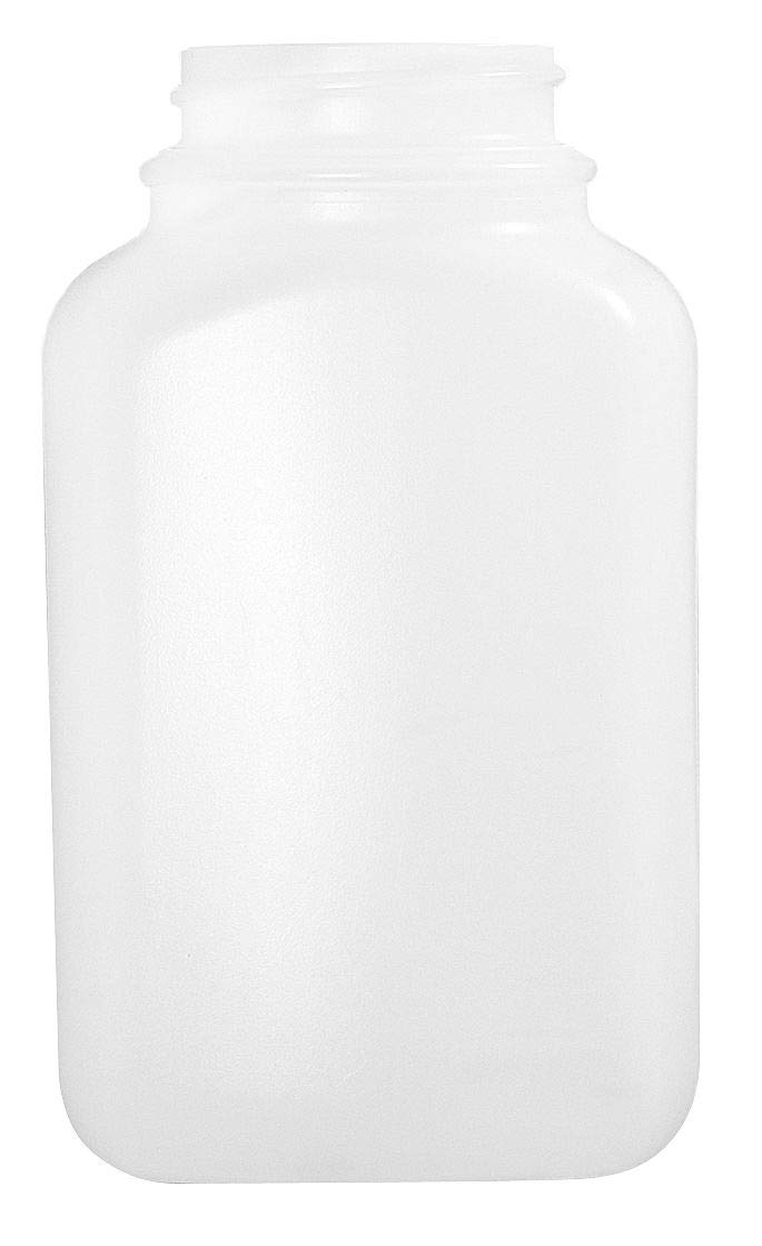 Qorpak PLA-03257 HDPE Wide Mouth Oblong Bottle with 53-400 Neck Finish Bottle, 33 oz, Natural (Pack of 116)