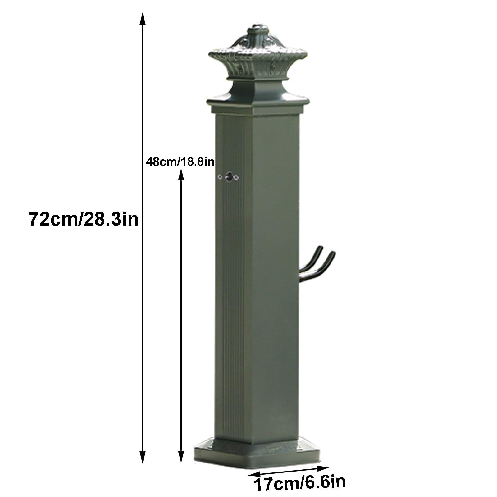Columna de Agua Vertical de Acero Inoxidable para jardín, Soporte Independiente para Manguera con Grifo para Grifo anticongelante Exterior, dispensador de Agua, hidrante, Fuente de