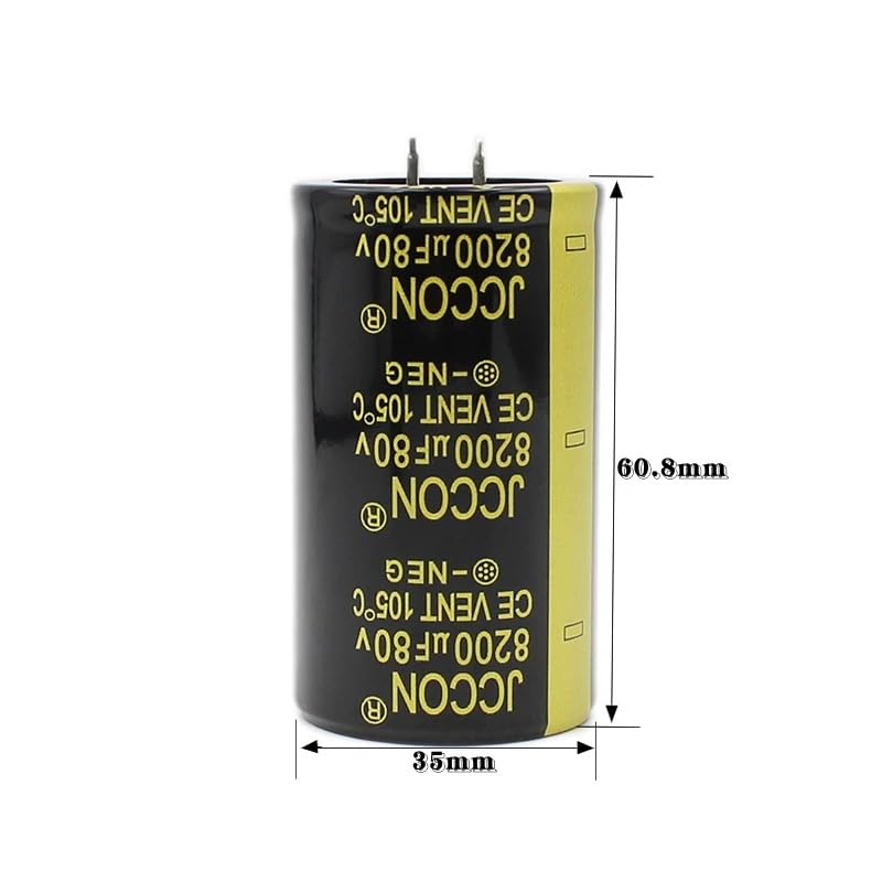 2 electrolytic capacitors 80V 8200UF Volume 35X60MM2 pin Welded snap in Terminal 80V 8200 uF