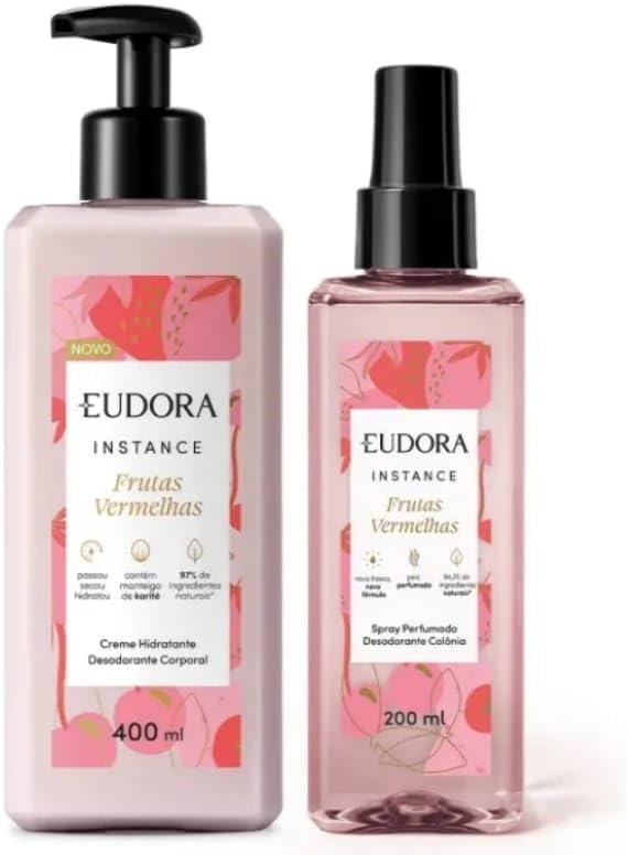 Conjunto Instance Frutas Vermelhas: Hidratante 400ml + Splash 200ml