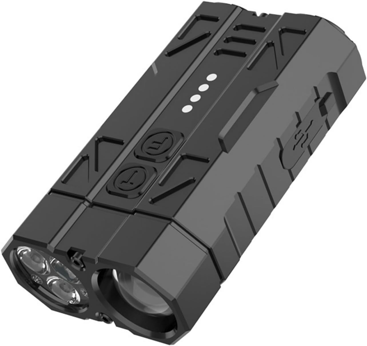 Flashlight Double Lighting Mode 4 Brightness Setting Portable Base for Camping Adventure Rechargeable Strong Beam Flashlight