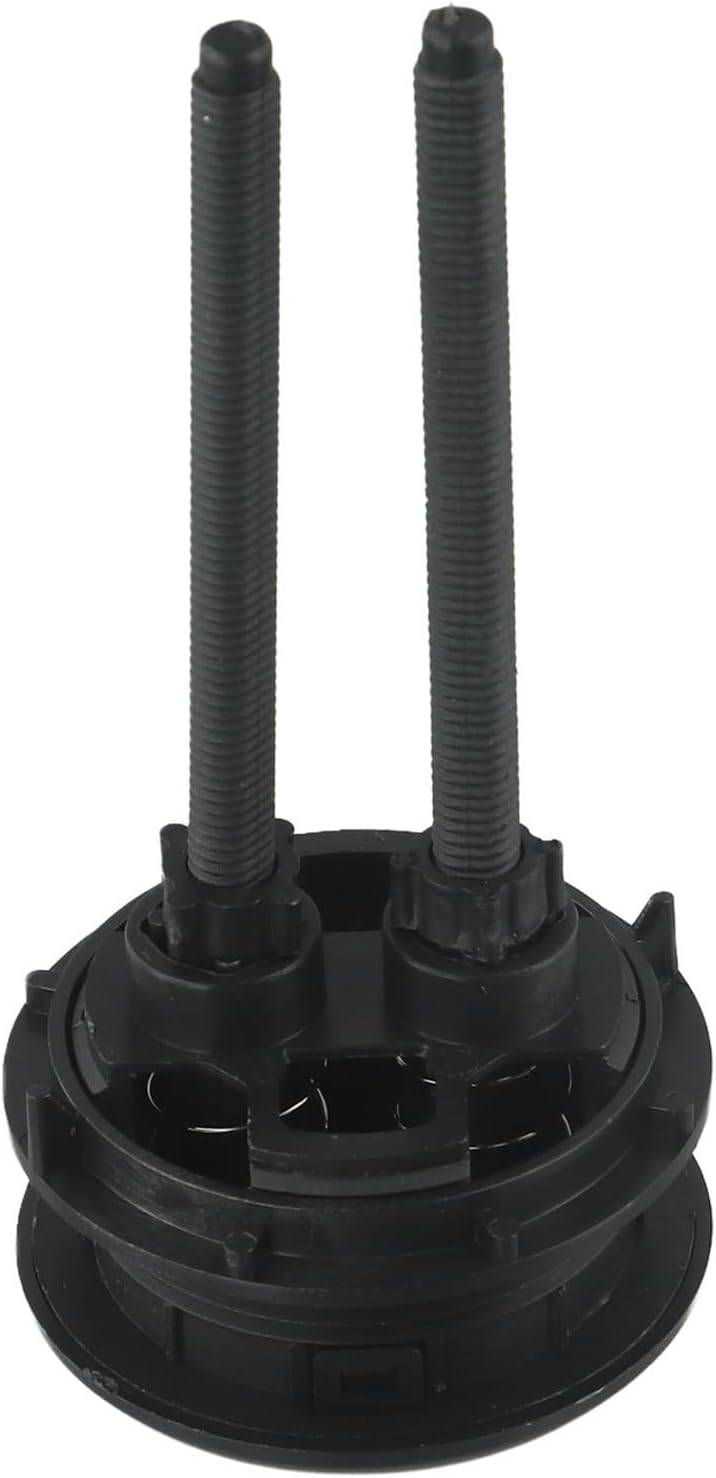 Dual Flush Toilet Button Round Head Black Water-Saving Mechanism Easy Install Smooth Operation Plastic for Bathroom Tank Repair Modern Design(48mm)