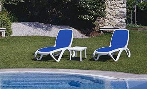 Omega Commercial Lounger 4-pack By Nardi Please Select( Blue Fabric / White Frame)