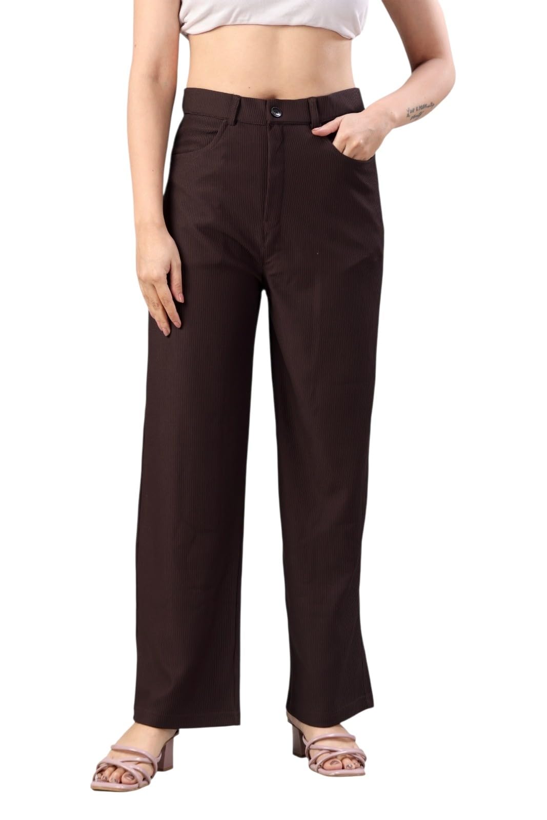 Women’s Trousers | Stylish Regular Fit Casual & Formal Pants for Women | Comfortable Straight Fit Bottom Wear for Office, Party-picture-50