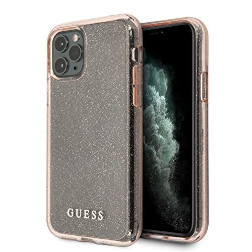 Guess Funda con Purpurina GUHCN65PCGLPI para iPhone 11 Pro MAX, Rosa