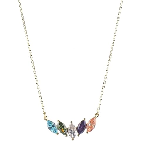 925 Sterling Silver Birthstone Necklace for Women, Personalized Birthday Gift for H...