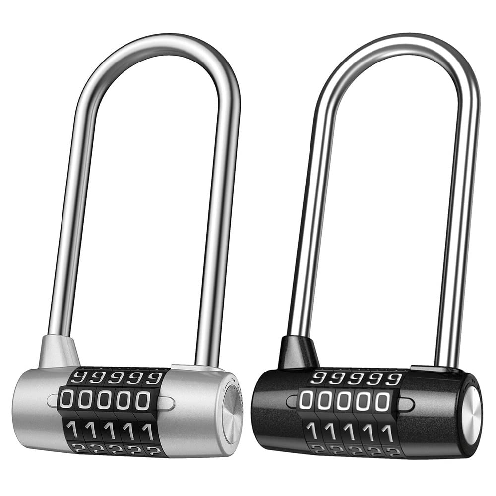 Lucchetto, lucchetto per bagagli, combinazione, lucchetto a 5 cifre, 118 mm, resistente, codice esterno per porta valigia borsa pacchetto