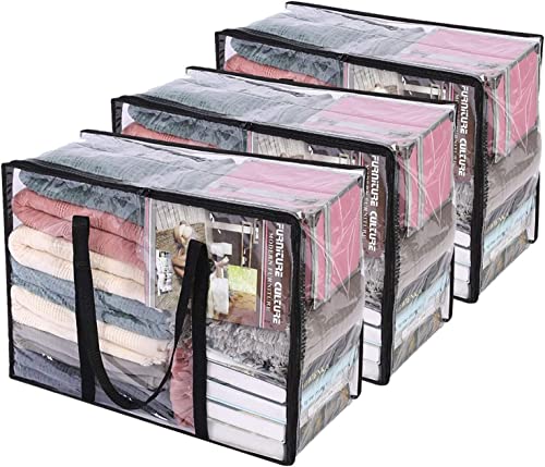 Mihauuke Bettdecken Aufbewahrungsbeutel | Selbstkomprimierend Staubdicht | 52x42x56cm Organizer