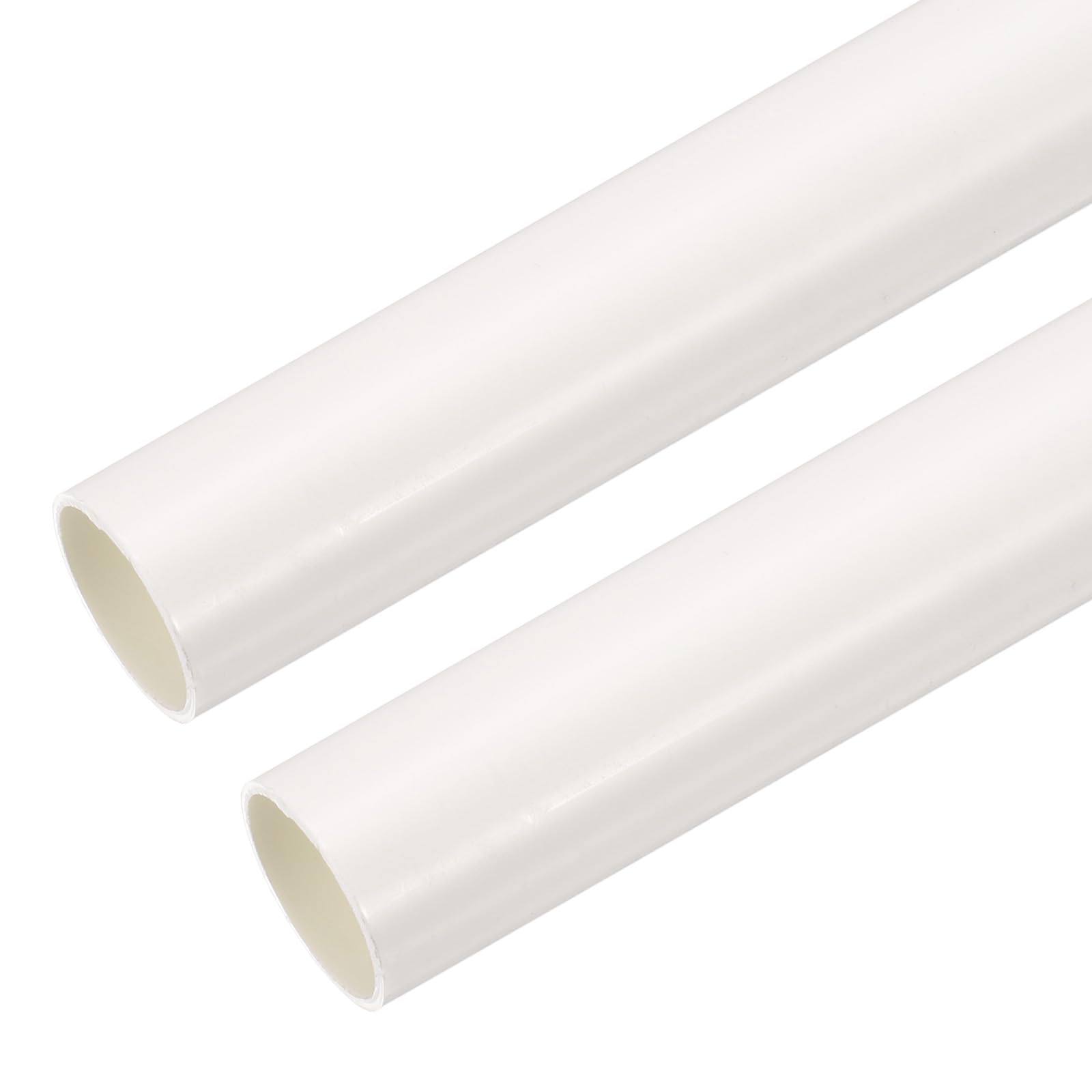 QUARKZMAN Tuyau Conduit PVC 1.3m/51" Longueur 20mm OD Gaine Câble Tube Droit Blanc Pour Installation Câblage Électrique Pack de 2