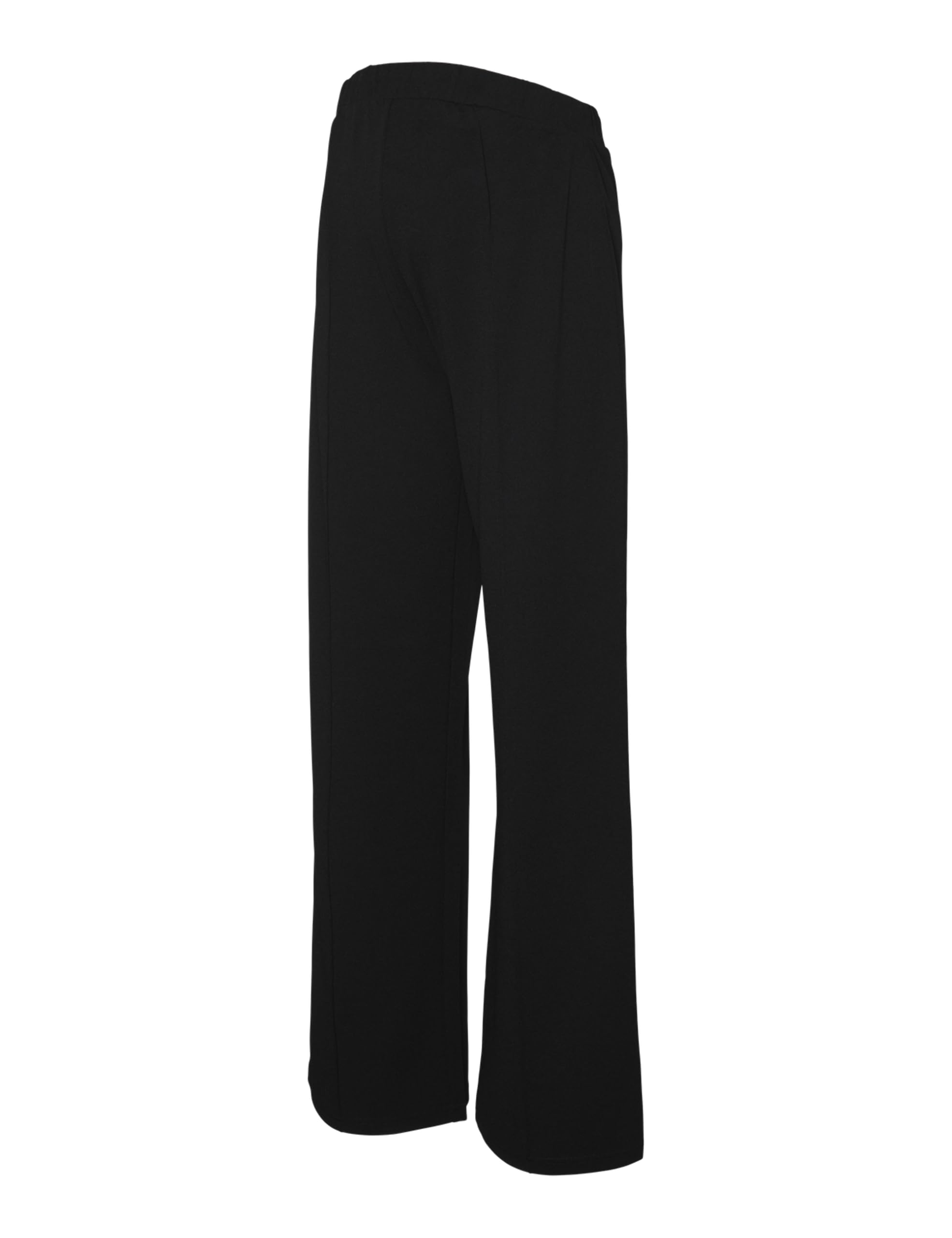 VERO MODA Women's Vmmbecky Hw Wide Pull On JRS Pant Noos, Black, M