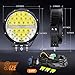 Nilight LED Offroad Driving Lights with Amber DRL 2PCS 9 Inch Round 140W IP68 Spot Flood Combo Work Light Bar with 12AWG DT Connector Wiring Harness Kit for 4x4 Truck ATV UTV SUV