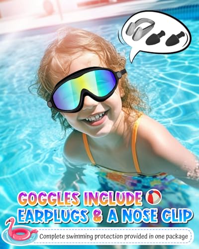 Image of Swim Goggles 2 Pack, Wide View Anti Fog&UV Swimming Goggles for Audlt, No Leak Pool Beach Essentials for Men Women
