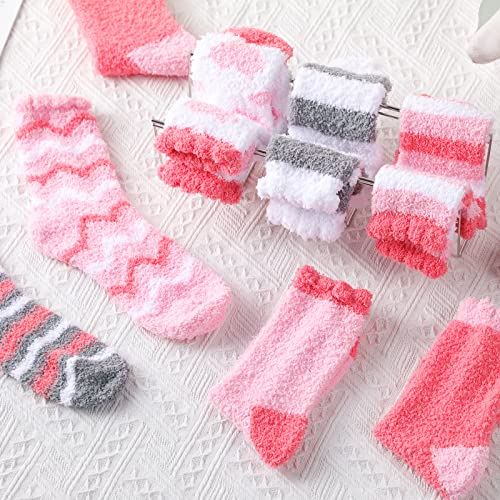 Image of Clothirily Fuzzy Socks for Women, Fluffy Socks Womens, Soft Cozy Slipper Sock for Women, Womens Winter Warm Sleeping Sock