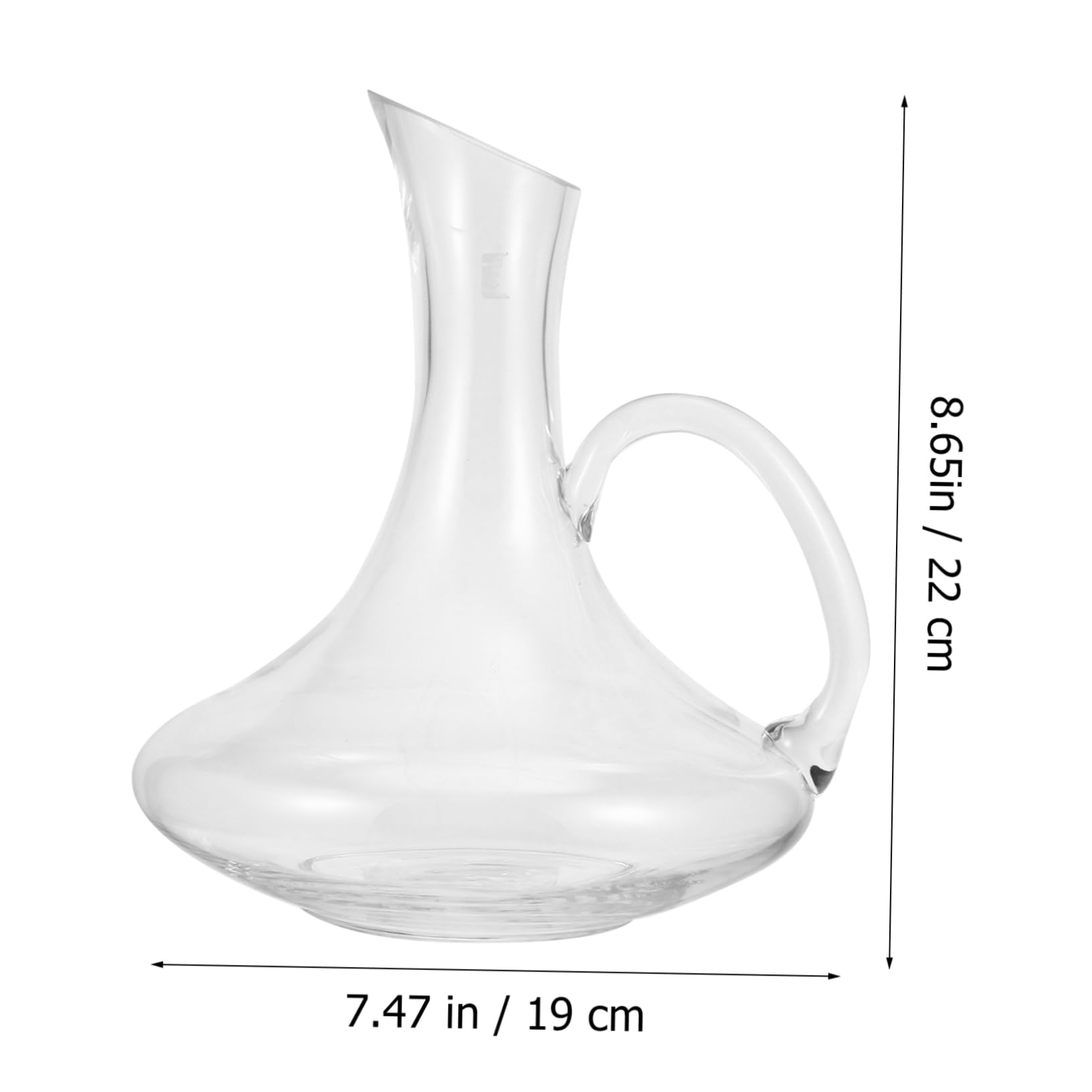 POPETPOP Decantador de Vino Profesional de 1500 Ml con Asa y Vertedor para Servir Fácil, Material Sintético Resistente y Fácil de Limpiar, Adecuado para Cenas y Eventos