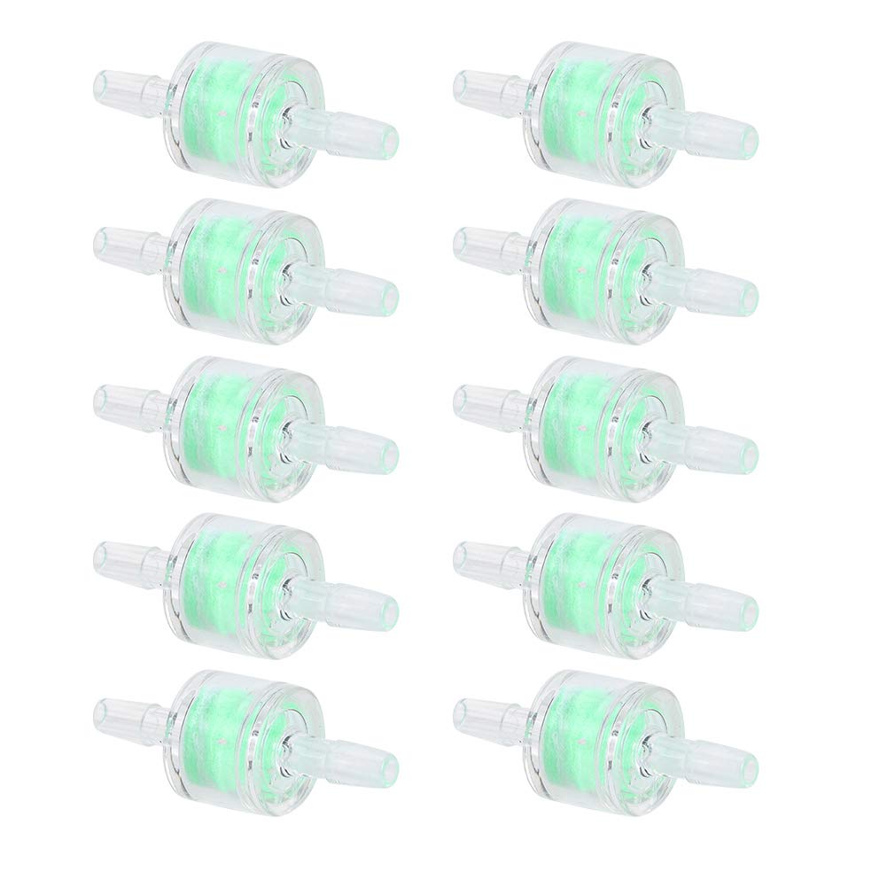 10PCS ABS Green, Aquarium Silicone Tube Air Accessories Filter Fish Tanks Hose Cleaning Filtration Pond Supplies (4MM)