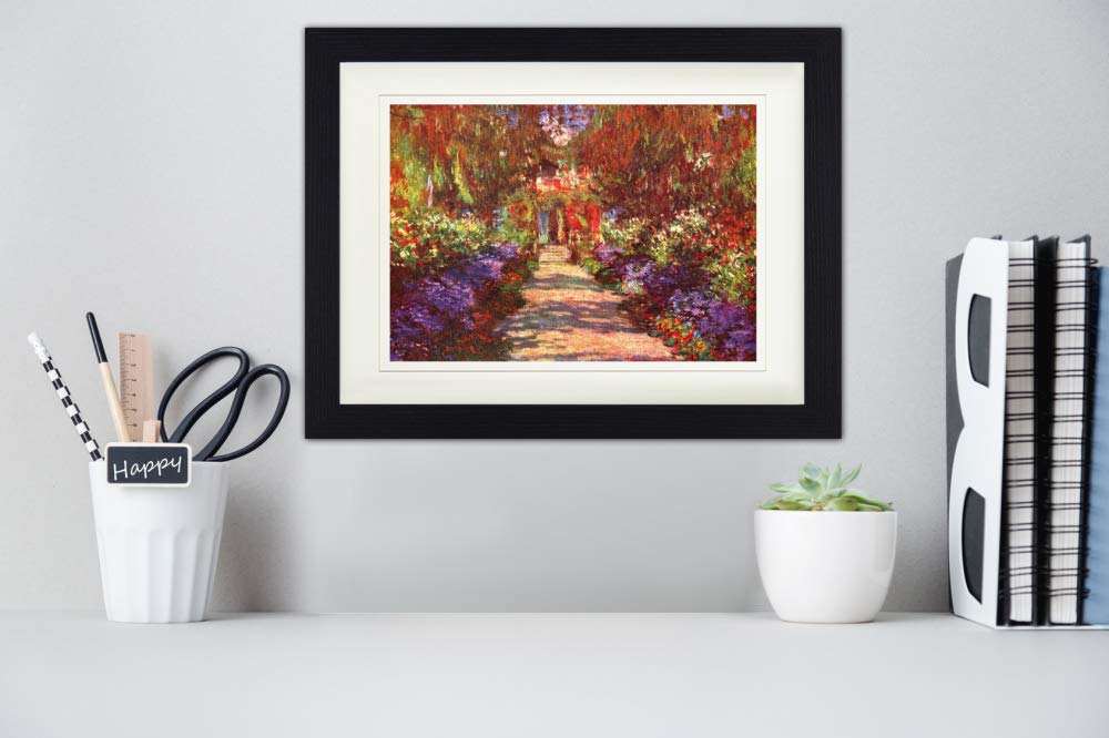 Claude Monet Leinwandbild 'Eine Allee In Giverny' – XXL Wandbild 80x60 Cm Auf Keilrahmen, Made In Germany