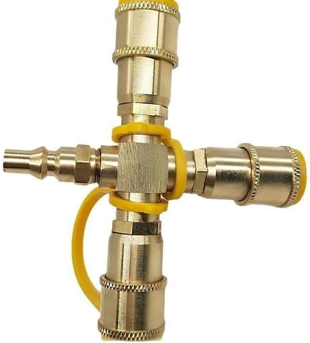Solid Brass Hex Propane Tank Adapter – Convert QCC1 Type 1 Connection to 1/4" Male NPT Pipe Thread, Gas Fitting Connector for BBQ Grill Hose, RV, Heater, and Outdoor Appliances