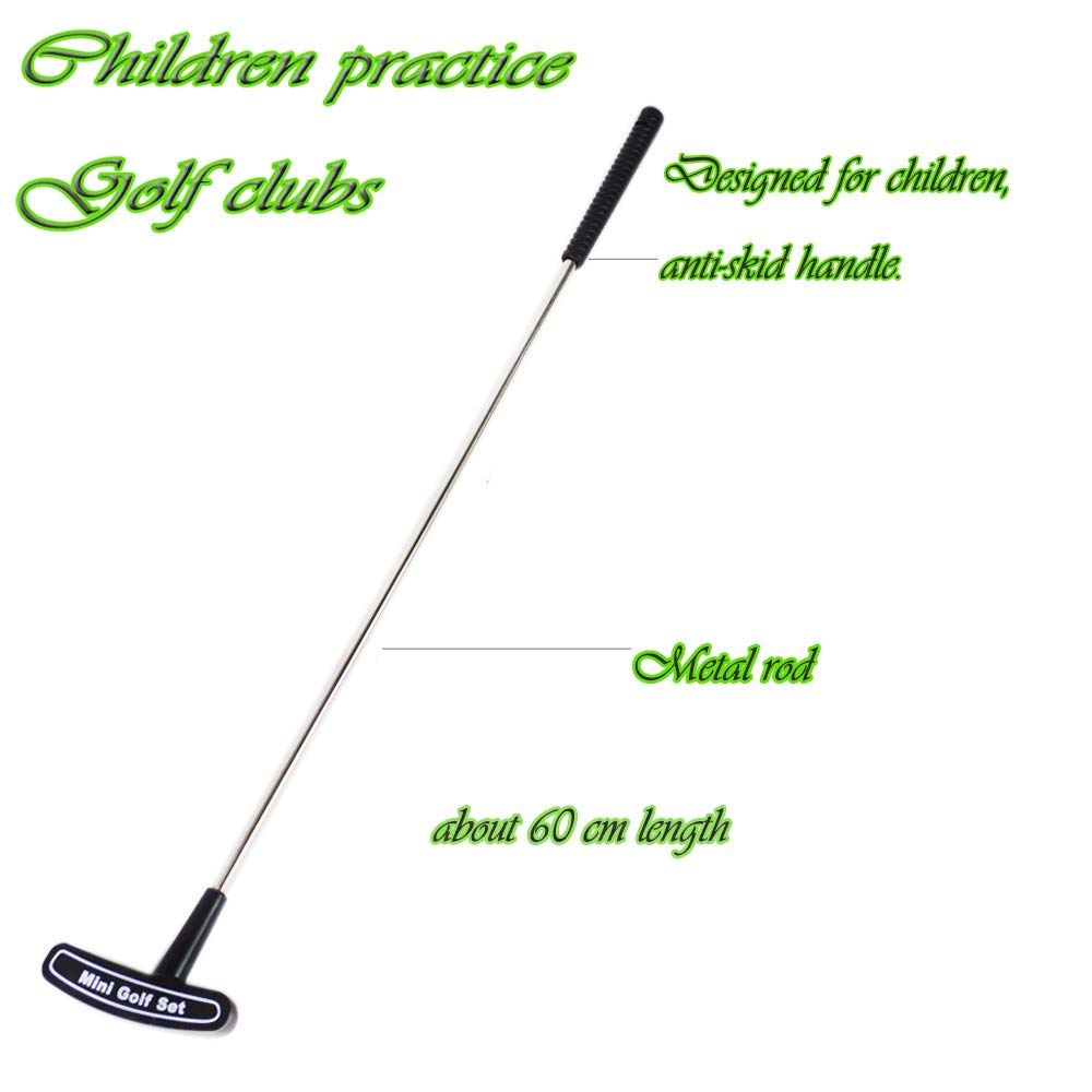 Ssccgym Sports Toys Game Golf Pro Set Toy with Bag for Kids Clubs Flags Practice Balls Upgraded Junior Golf 24 inch Training Stainless (A+10 Balls)