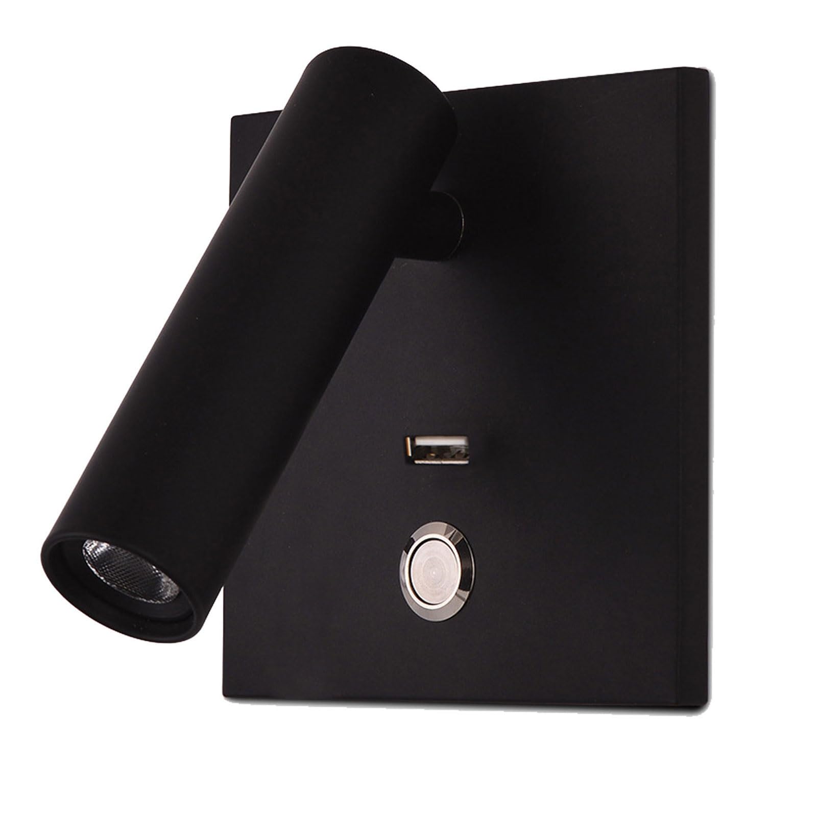XDDXH LED Bedside Reading Light, Black Wall Mounted Lamp, Recessed Wall ...