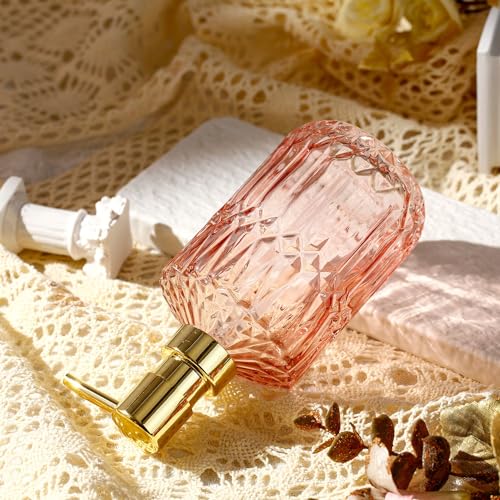 YunNasi Glass Soap Dispenser with Pump, Refillable Liquid Hand Soap Dish Soap Dispensers for Bathroom Counter Kitchen Sink (Pink) - Image 3