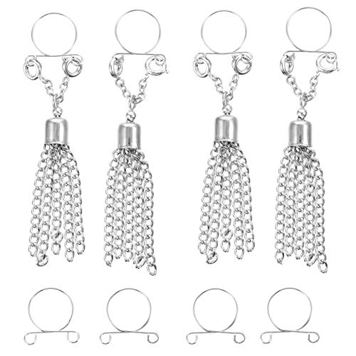 2 pares de anéis falsos para mamilo com clipe para mamilo e grampos para mamilo sem piercing para ma