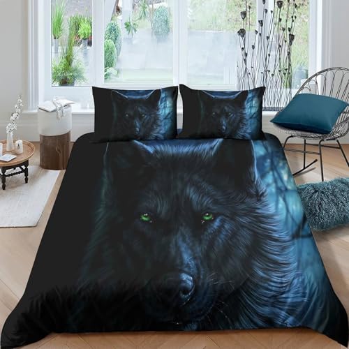 Parure de lit loup 3D pour la décoration d'une chambre d'ado - 4