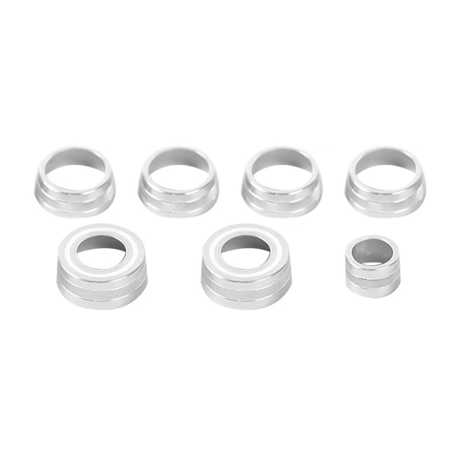 TINGYUS for Chevrolet for Camaro 2017 Up Car Dashboard Central Console Air Conditioning Volume Knobs Trim Ring Car Interior Mouldings(Silver)