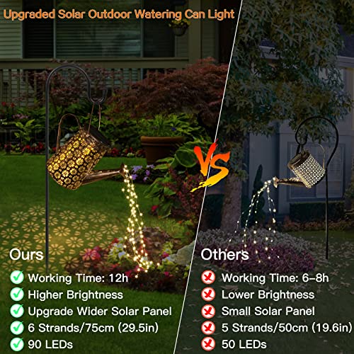 Afootry Solar Watering Can With Lights,Solar Outdoor Garden Decor Waterproof Large Hanging Lantern Landscape Lights Outside Decorations For Yard Clearance Porch Patio Pathway Gardening Gift #TOP3