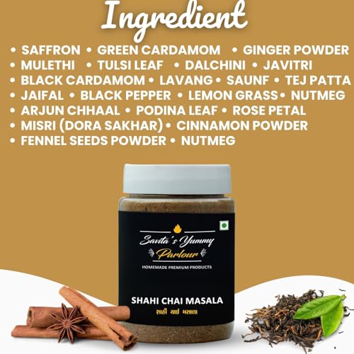Image of Savita's Yummy Parlour Shahi Chai Masala - Premium Homemade Spice Blend for Rich, Aromatic Tea | 100% Natural & Authentic