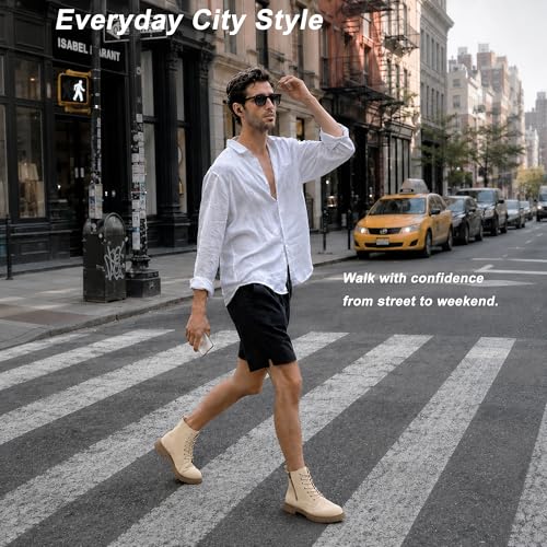 Image of Men's Chelsea Boots with YKK Zipper & Breathable OrthoLite Footbed | Fashion Casual Full-Grain Leather Ankle Boots| Durable Slip-Resistant Rubber Sole for Comfort & Support