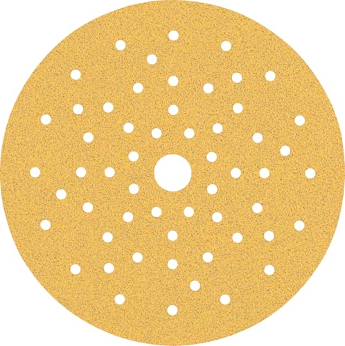 Bosch 50x Feuilles abrasives EXPERT C470 multi-trous (pour Peinture sur bois, Bois dur, Ø 150 mm, Grain 80, Professional Accessoire Ponceuse excentrique, Ponceuse excentrique)
