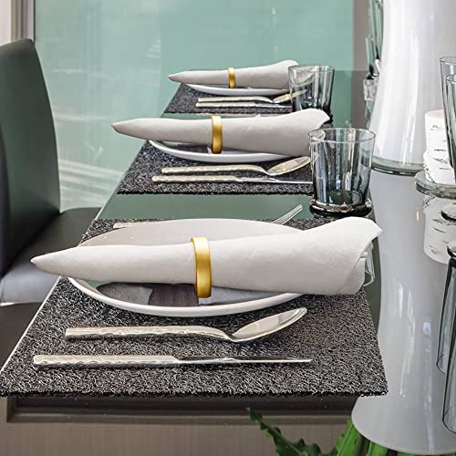 Anneaux de serviette en or au design moderne pour table chic - 6