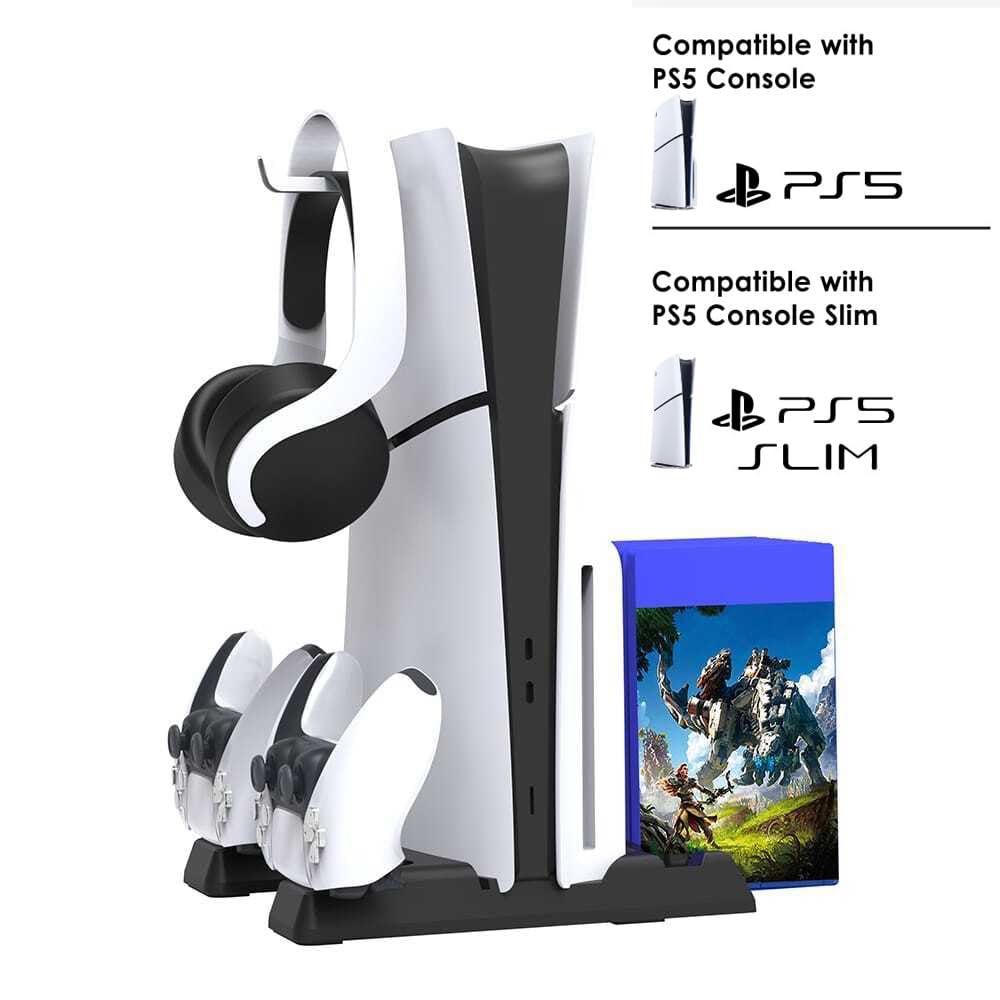 New World for PS5 Slim / PS5 Fat Cooling Stand, Controller Charger for PS5, Vertical Stand with Cd Storage Stand Compatible with PS5 / PS5 Slim (B0D94ZVFGP) Amazon Price History, Amazon Price Tracker