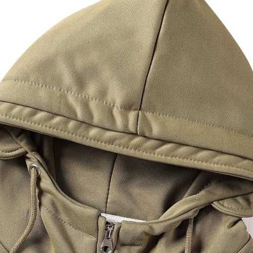 Big and Tall Fleece Hoodies for Men Quarter Zip Up Tactical Hoodie Pullover Loose Fit Solid Warm Hooded Sweatshirt3