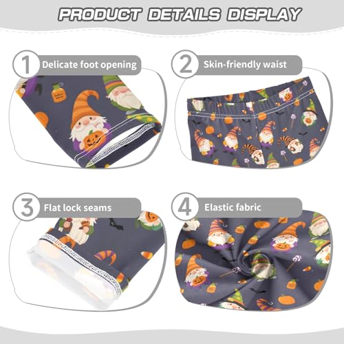 senya Girls Printed Leggings Yoga Pants Gnomes Halloween Pattern for Kids in 4t to 10 Years, 4T3