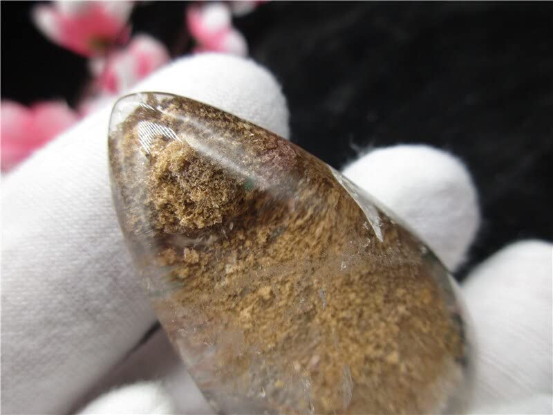 FFIME Natural Yellow Phantom Quartz Water Drop Ghost Rock Stone Garden Crystal Chorite-Crystals Stone