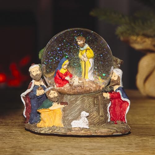 Marco Paul Schneekugel mit Weihnachtskrippe – zeigt Maria, Joseph...