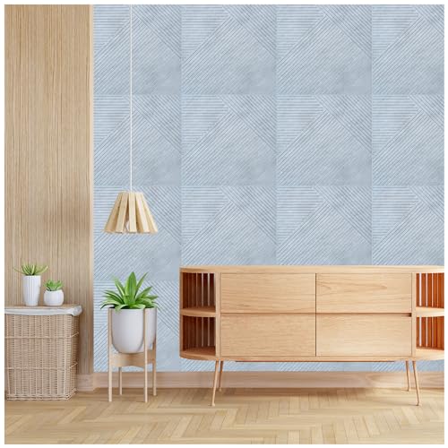 Image of Kayra Decor 3D Self Adhesive Wall Panels White Marble Stripe Design Pack of 18 Covers 48.42 sq. ft.