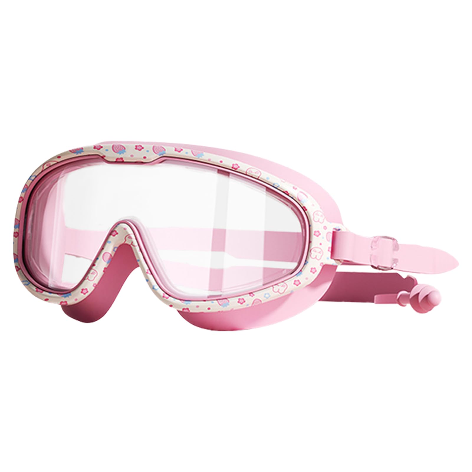Swimming goggles for children,Goggles Integrated earplugs,No Leakage Clear Glasses,Adjustable Strap Swim Goggle For Kids Pool Swimming