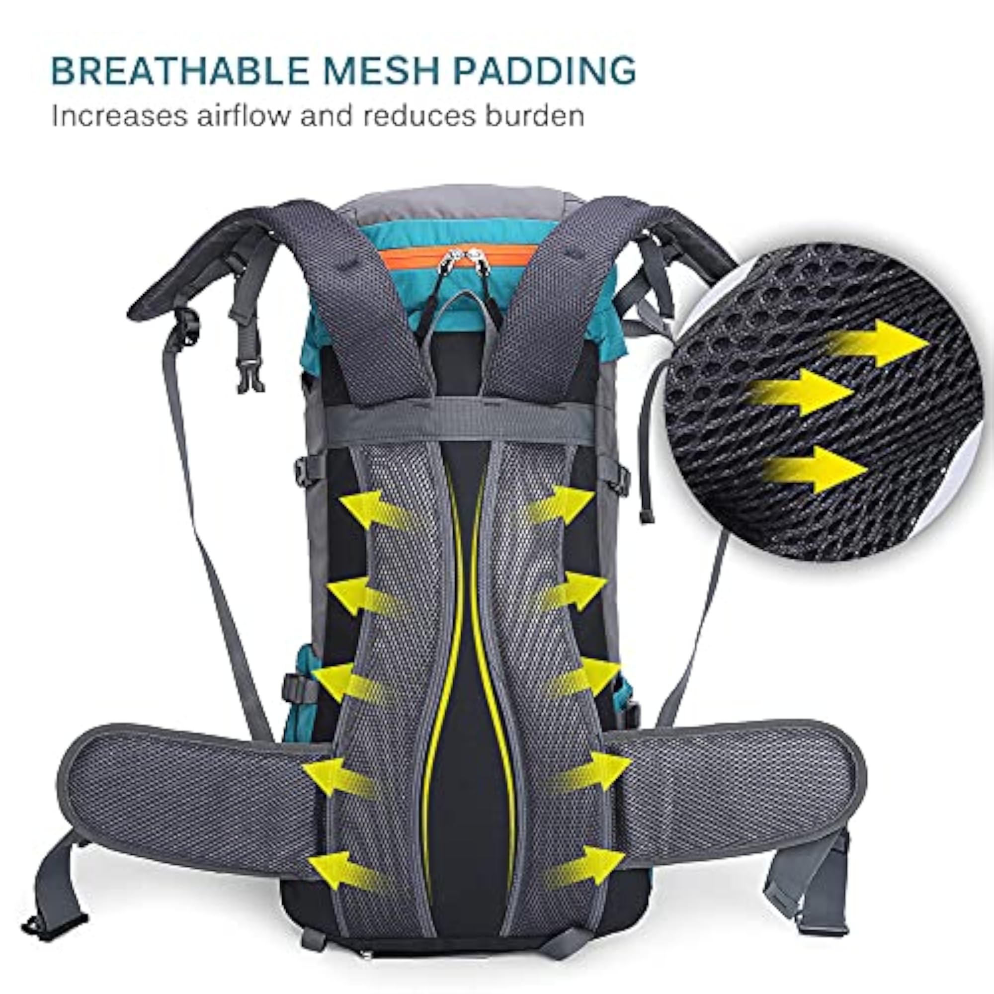 65L Waterproof Hiking Backpack for Men and Women