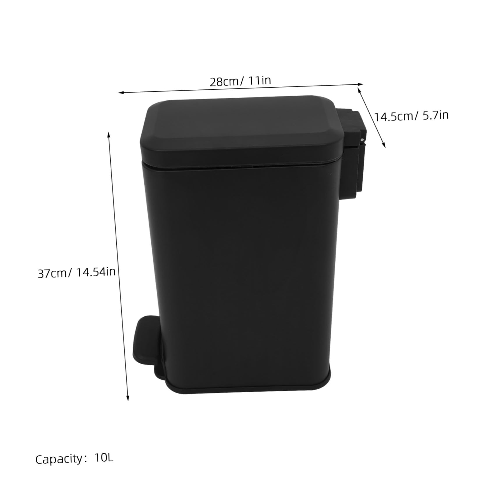 Papelera de Acero Inoxidable con Pedal y Tapa Cierre Cubo Estrecho para Basura de Cocina Baño Dormitorio u Oficina Diseño Compacto y Elegante