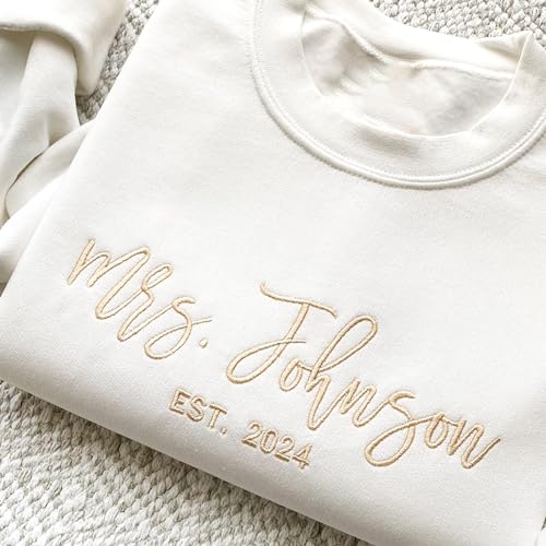 Custom Embroidered Future Mrs Sweatshirt, Bride Sweatshirt, Engagement Gift Perfect For Bachelorette Party2