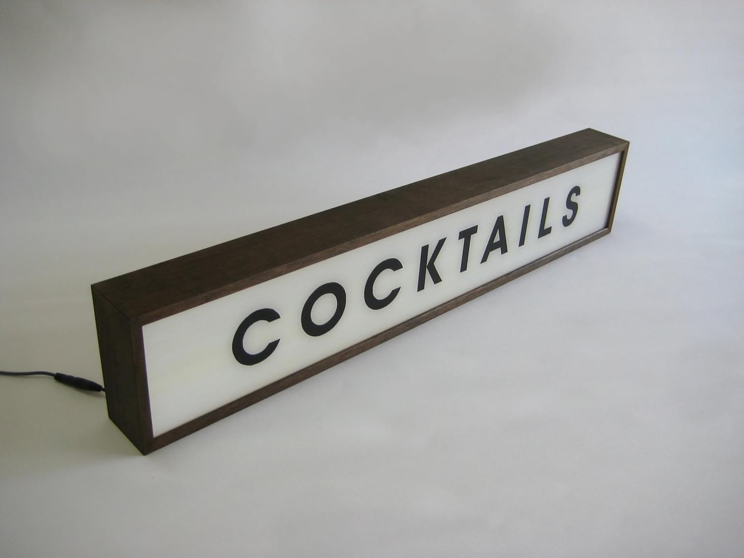 COCKTAILS Neonowy Lightbox RGB LED z pilotem zdalnego sterowania, montowany na ścianie, pulsujący, studio, znak ostrzegawczy, podświetlane światła, znak do kina, bibliotek, kawiarni, domu, firmy
