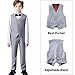 Boys Suit Formal Grey Teen Suit for Boy Dress Clothes Slim Fit Youth Graduation Outfit Teenager Boy Performances Suits Set Size 18