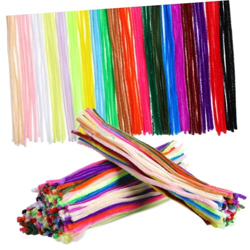 VILLCASE Twisting Stick Craft Kit Pcs Chenille Sticks Fuzzy Craft Supplies DIY Twisted Rods in Vibrant Colors