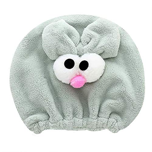 FakeFace Grappige haardroogdoek kinderen hoofdhanddoek polyester microvezel hoofddoek droogkap haartulband zacht snel droog haar handdoek (gist-groen)