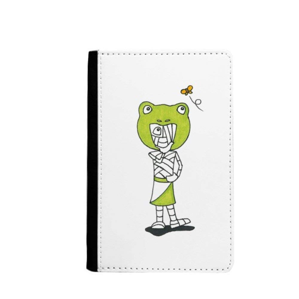 Porte-cartes motif grenouille égyptienne étui cartes d'identité et crédit compact
