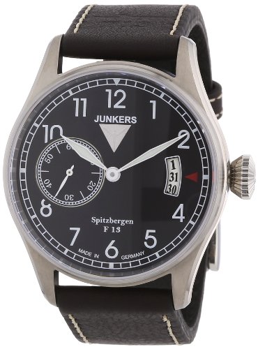 Preisvergleich Produktbild Junkers Herren-Armbanduhr XL Spitzbergen F13 Analog Handaufzug Leder 61302