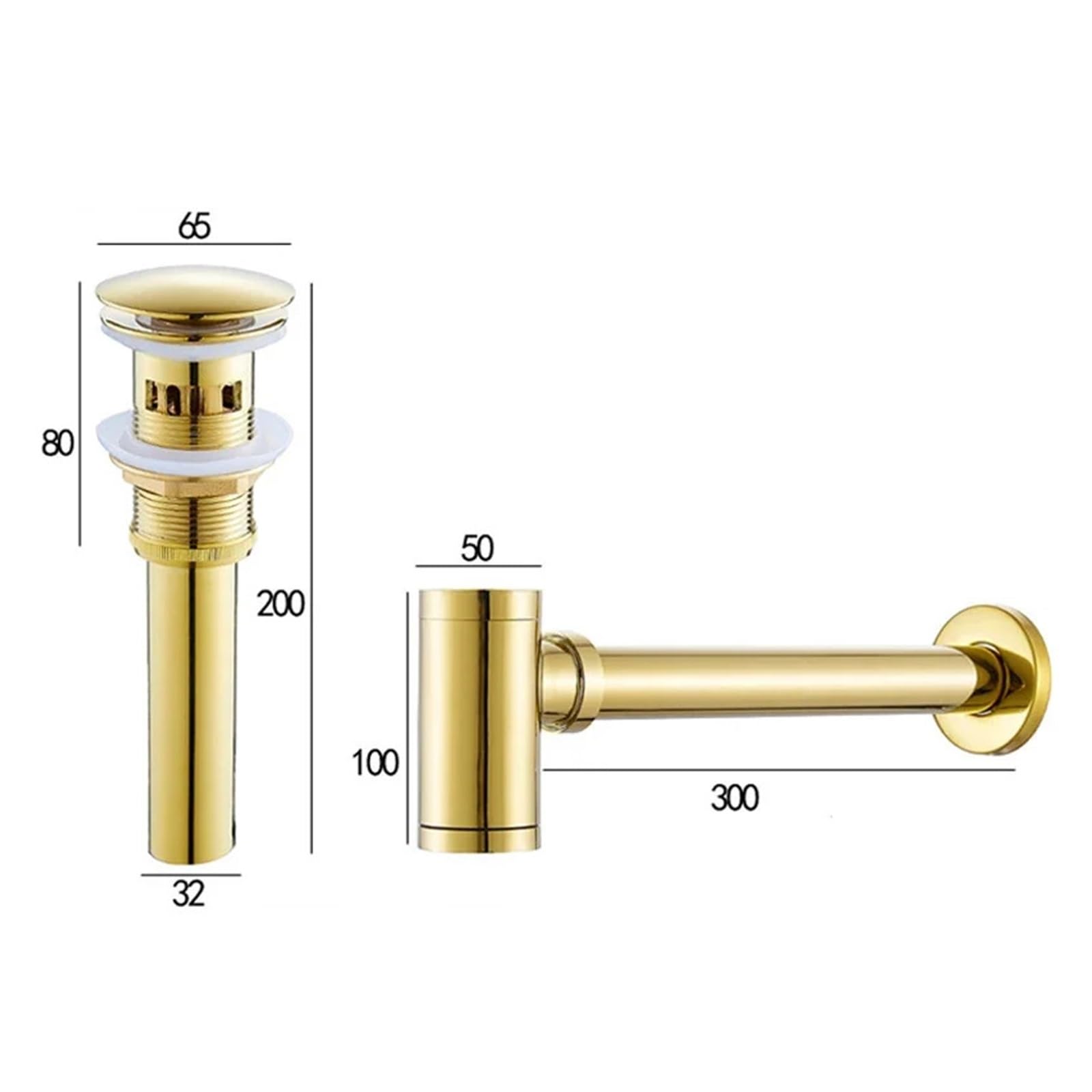 1 Uds cuerpo de latón lavabo drenaje residuos conexión pared plomería trampas P tubo lavado trampa for fregadero baño negro/Oro pulido/cromo Para Bricolaje(Antique Brass)
