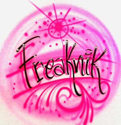 Airbrush Pink Swirls, Name Design T Shirt4